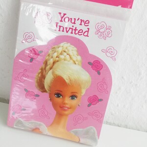 Barbie Inviti Biglietti d'invito Biglietti Inviti Sei invitato Party Express 1995 Mattel USA OVP Vintage Retro