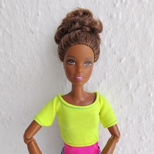 Made to Move Barbie Yoga Doll Gymastic Ultimate Posable Yellow Top African American Mattel DHL83 Etsy