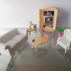 Room Barbie House 1996 Barbie Folding Pretty House Living Room