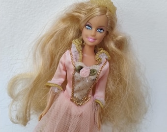Grande Peluche Chat Barbie Mattel 2004 - Sera Gina Yeux Bleus Et Couronne