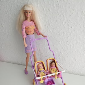 Stroll N Play Barbie Doll and Krissy Two Babies Twins 2001 Mattel