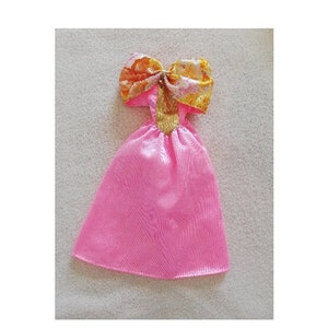 Echte Barbie-jurk in roze goud met strik Mattel Vintage nr. 54