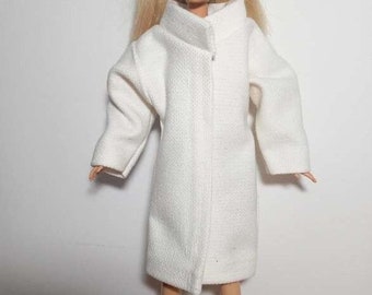Puppenkleid Kleidung Puppenkleidung Mantel Herbstmantel Frühlingsmantel Weiß Rosa