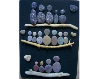 Pebbles, stones, pebble picture, pebble sets, people, family, couple, children, children's happiness, love, heart, togetherness in gray, colorful, 262