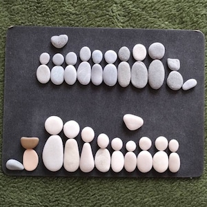 Pebbles stones pebbles pebble sets people pets cat dog couple family children heart love cohesion in gray beige colorful 458