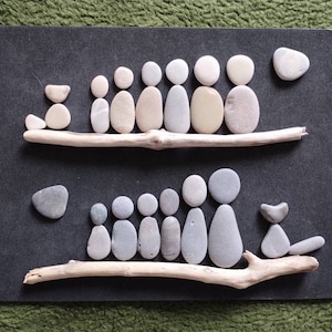 Pebbles stones pebbles pebble sets people pets cat couple family children heart love togetherness in gray beige sand colors 465