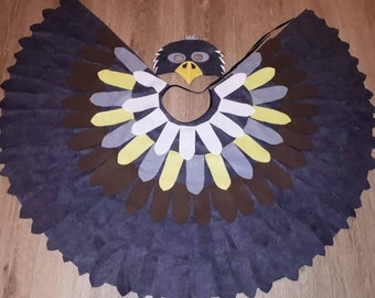 Full Overhead Eagle Mask Adults Fancy Dress Animal Bird Hawk Costume Accessory 
