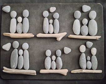 stones pebbles stone picture family parents mother father children educator kindergarten kindergarten graduation teacher school graduation 489