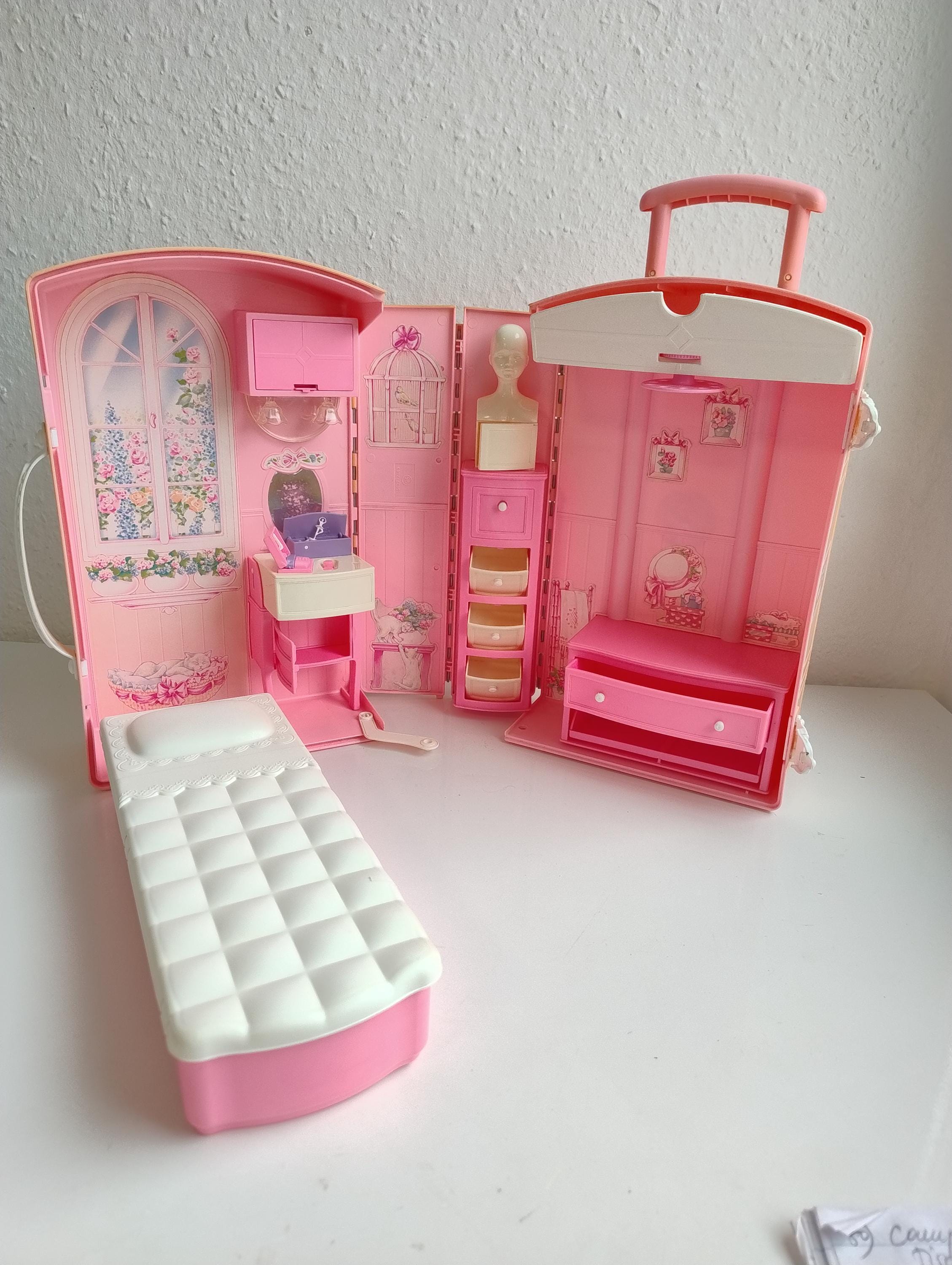Valise De Voyage Barbie Travelin' House Mattel 1995, Vintage, Incomplète