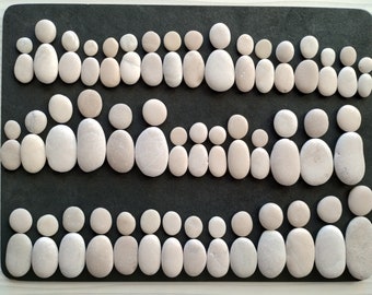 Pebbles Pebbles Stones Pebbles from Mediterranean Figures People Stone Figures Stone Picture for Crafting in Light Beige