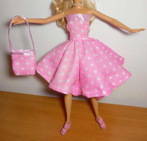 Barbie Pink Dress White Polka Dots - Etsy Canada