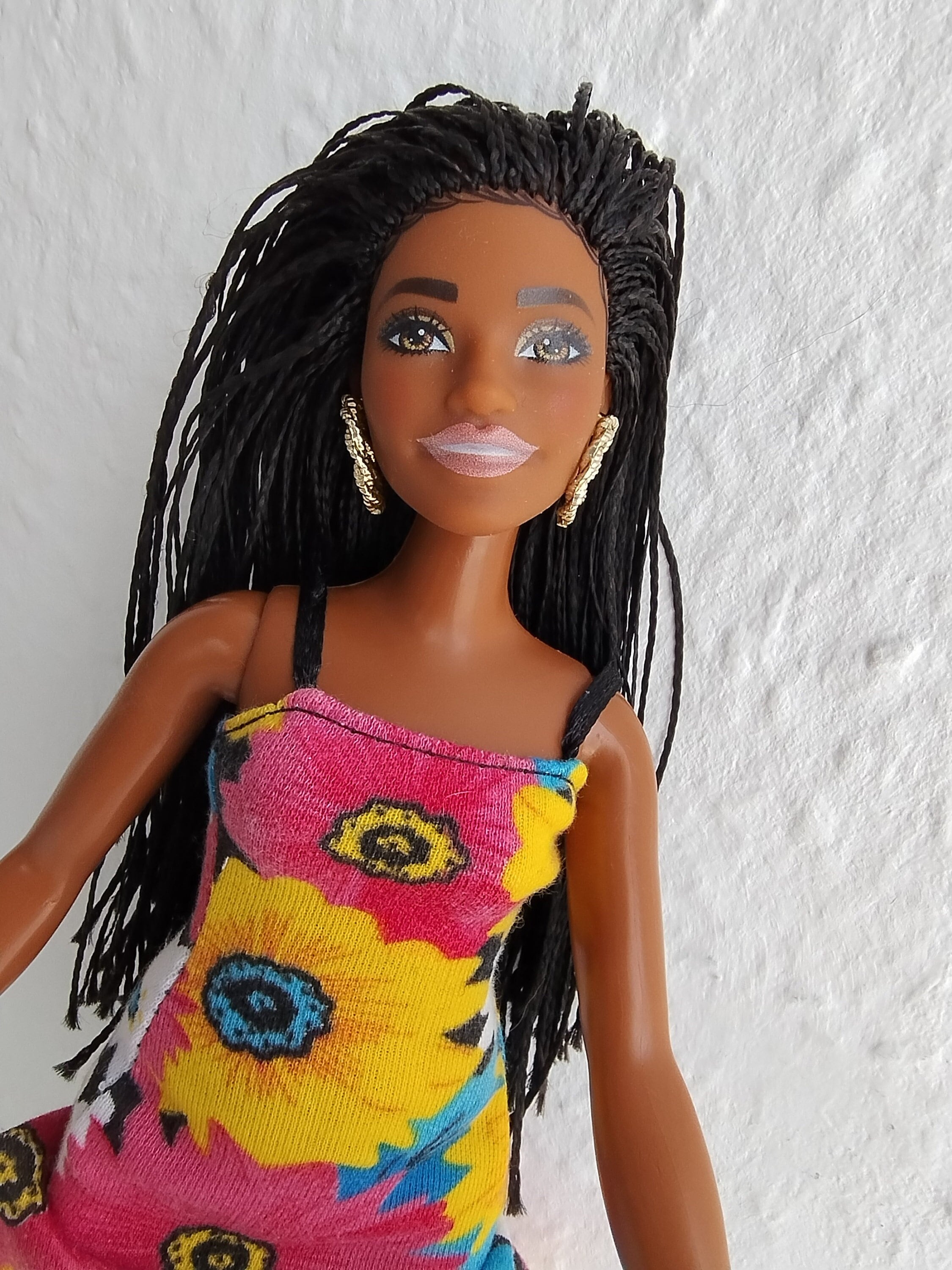 Barbie Curvy Fashionista African American Long Braids Doll With Braided Hair Black Mattel Vintage 144 Etsy UK