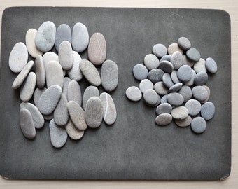Pebbles Pebbles Stones Pebbles from Mediterranean round oblong for crafting in Grey Rough Rustic