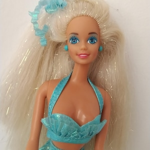 Barbie Sirène Mattel 1991 – Vintage A-48, Collection Hollywood, Bleue