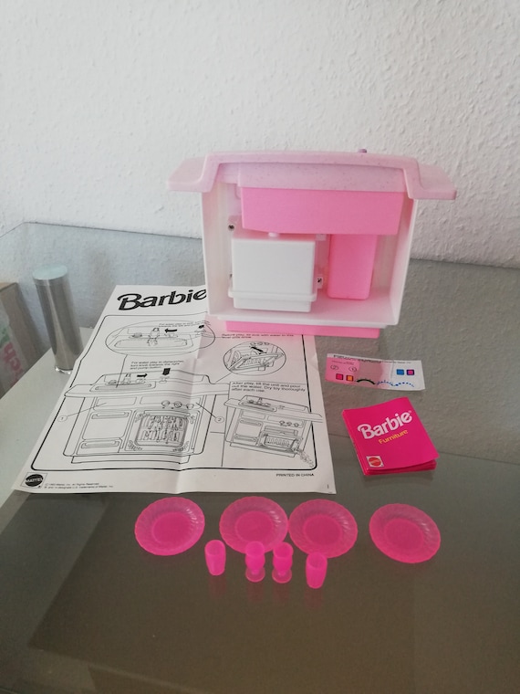Barbie Indoor Furniture Dishwasher And Washing Accessories Playset