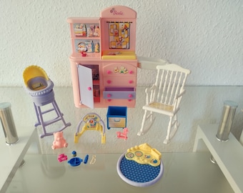 Happy Family Neighborhood Midge Barbie Pregnant Nursery Playset Playset Baby Room Children&#39;s Room Furniture and Accessories Mattel Vintage No. 2