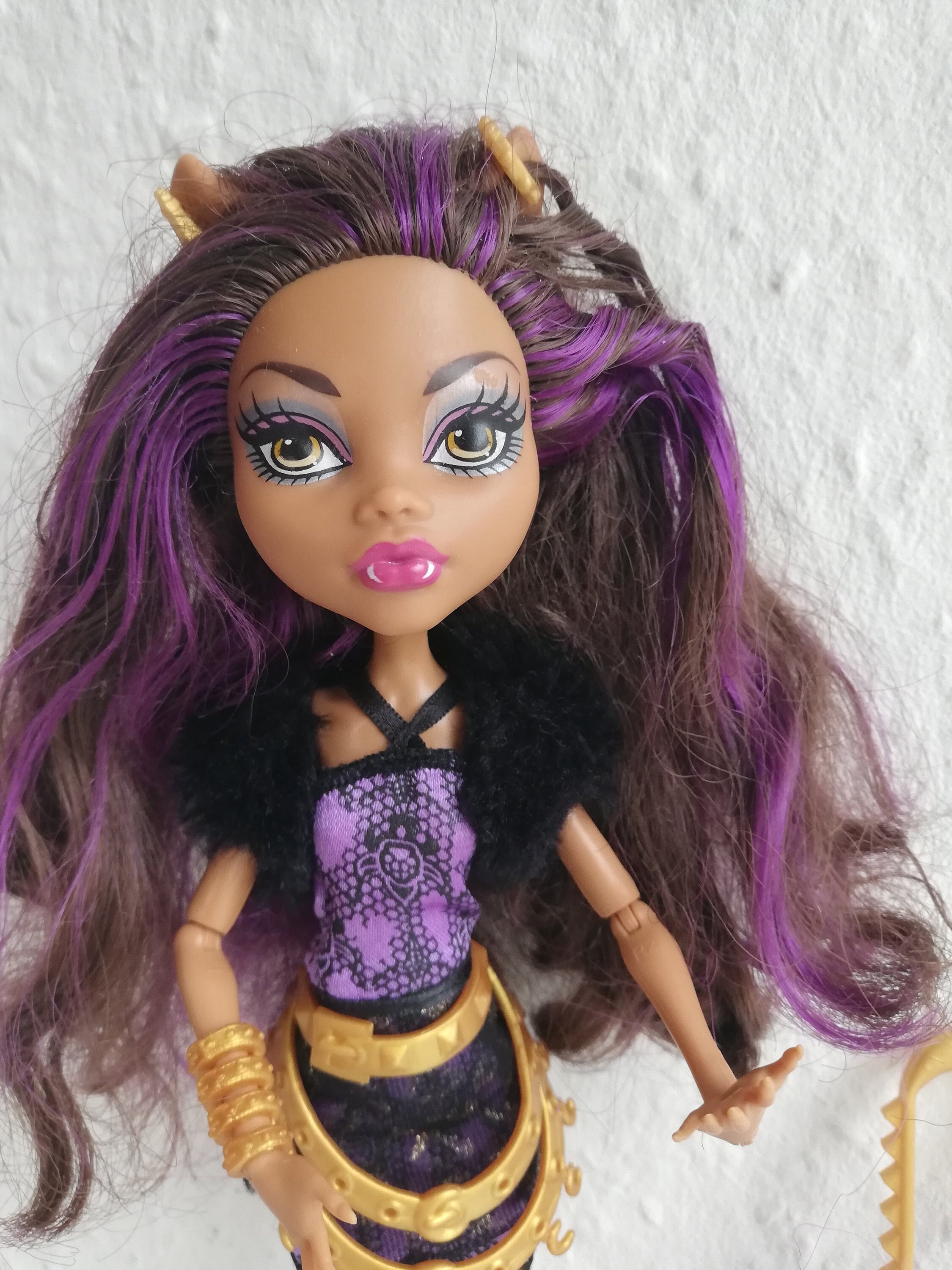 Clawdeen wolf purple hair hotsell