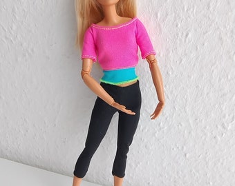 Barbie Hot Pink Yoga Outfit BEBE SPORT Yoga Pants Womens M Wide