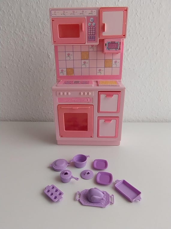 Barbie Pink Magic Cooking Center Kitchen, Barbie Kitchen Cooking