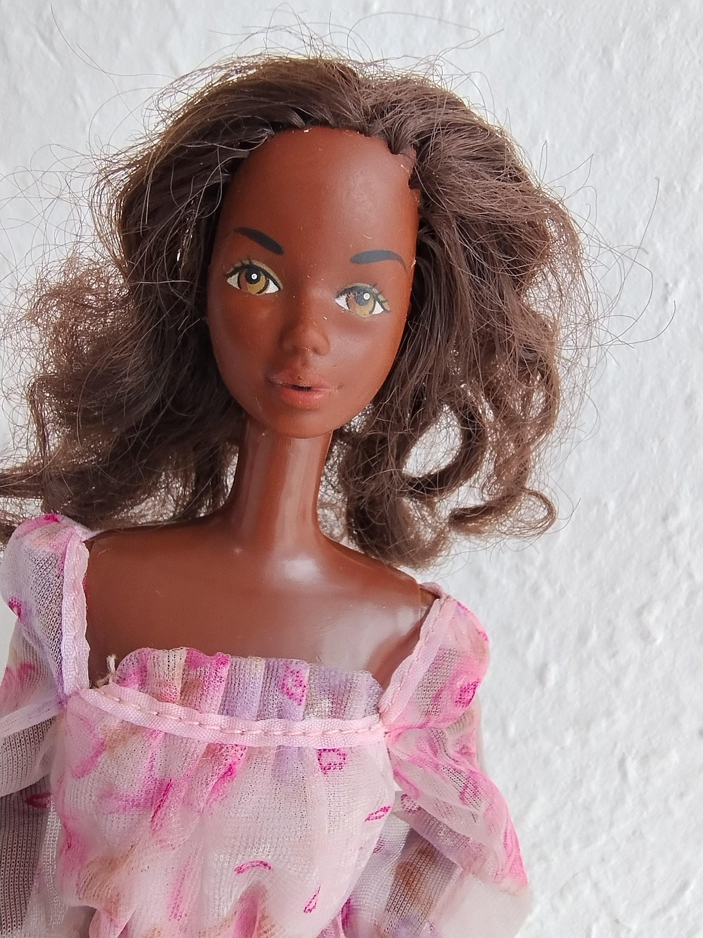 Barbie Kissing Christie Black Doll Taiwan 70s Vintage Etsy