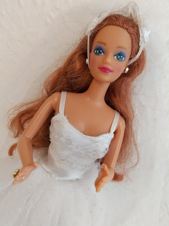 Wedding Day Midge Beautiful Bride Barbie Wedding Day Bride Red Hair Redhead 1990 Mattel 90s Vintage Etsy UK