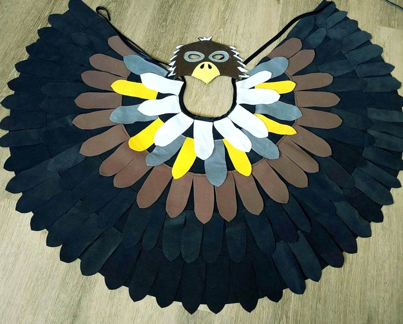 Fasching Kostüme Vogel Adler Raubvogel Falke Habicht Rabe zdjęcie 1