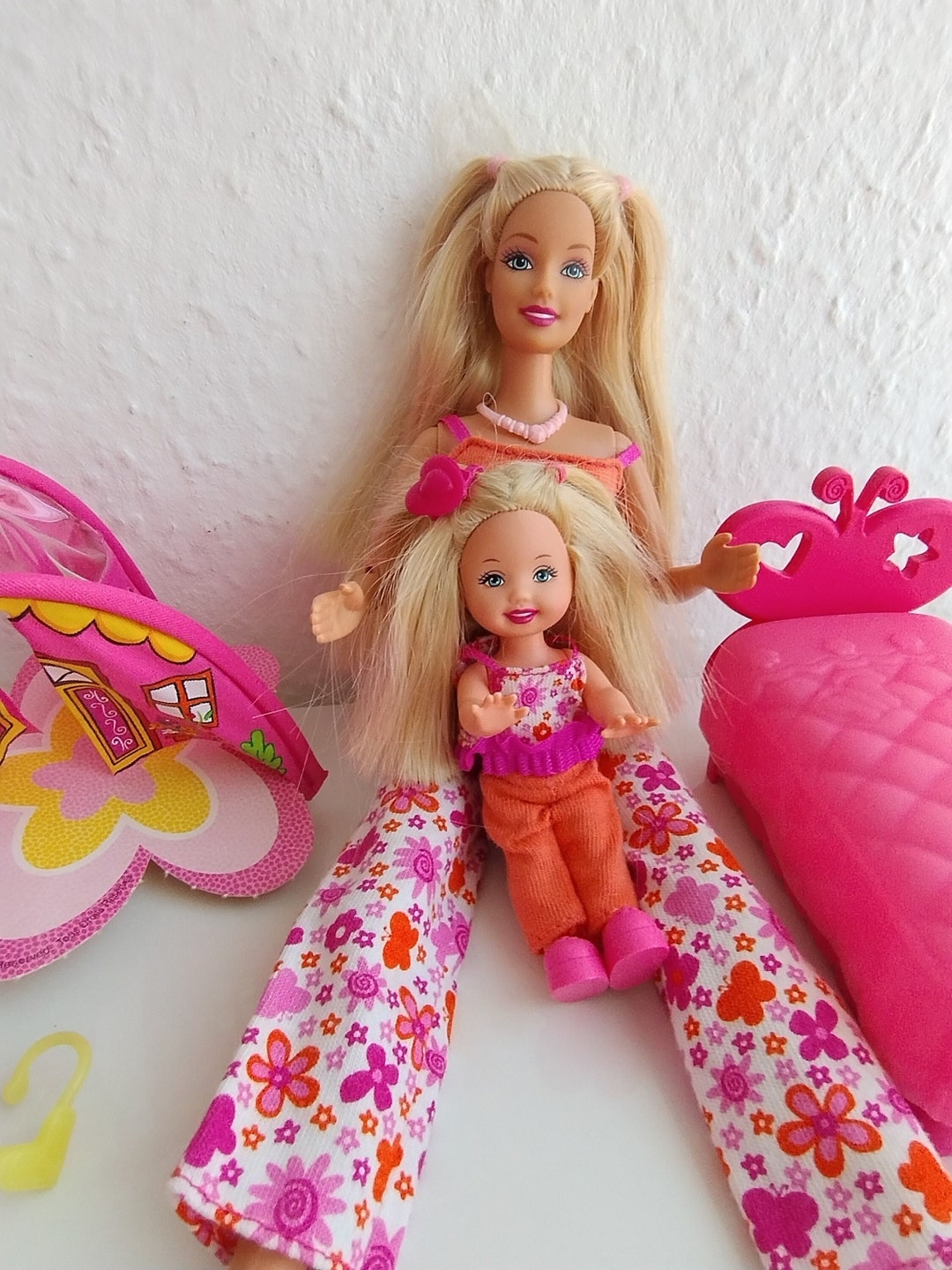 Barbie and Shelly Bed Light Magic Sweet Dreams 2003 Mattel With