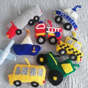 Pendant toy Christmas pendant crocheted cars vehicles