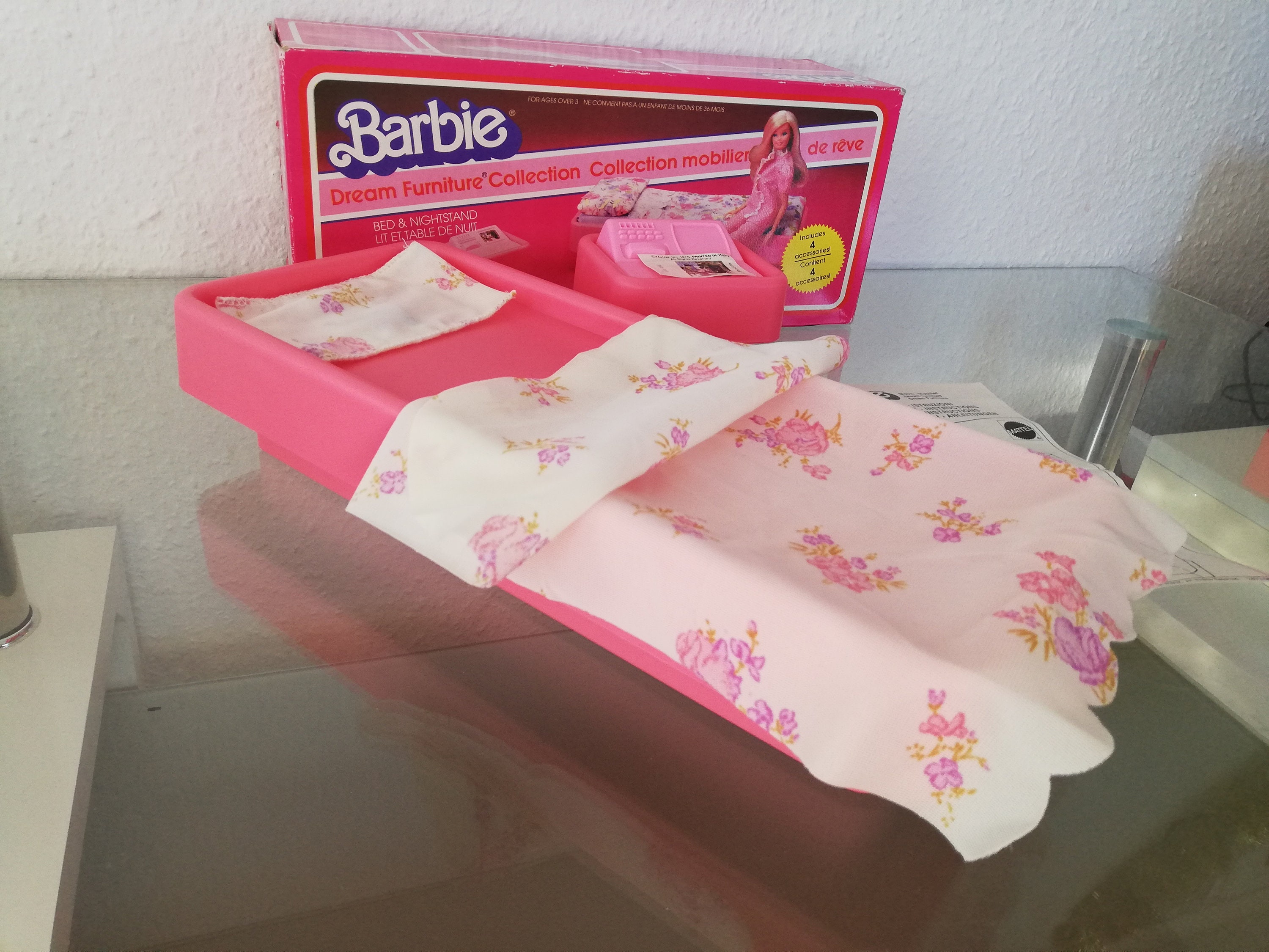 Lot - Mattel 1978-79 Barbie Family A-Frame Dream House and large collection of furniture with boxes