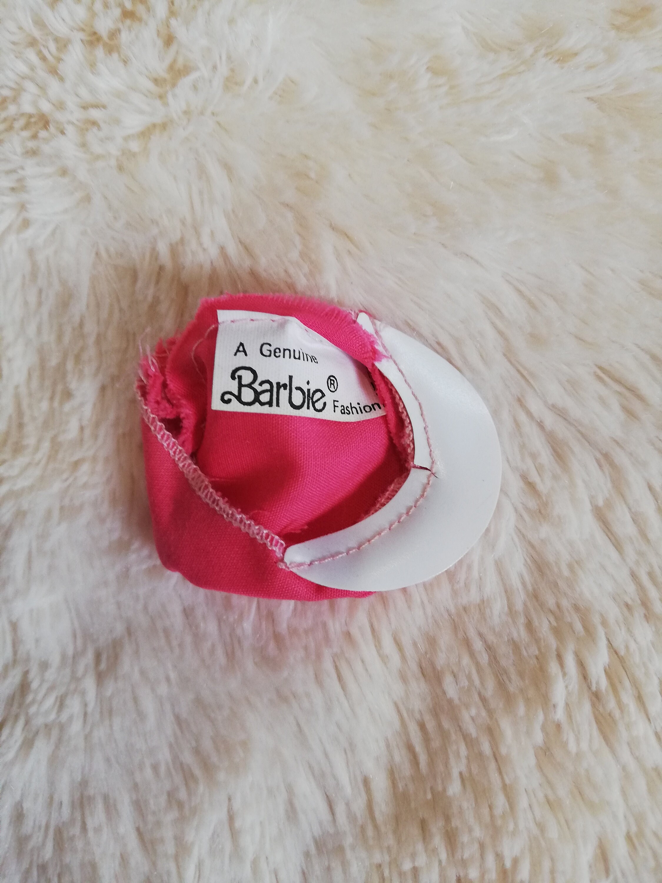 Limited supply deadstock Barbie pink tennis visor hat vintage 80’s party Vintage Barbie Doll Doll Original Visor Cap Baseball Cap  main image 4