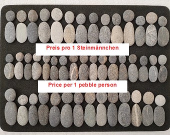 Pebbles Pebbles Stones from the Mediterranean PRICE PER FIGURE Individual Figures Unit Price Stone Figures Stone Picture for Crafting in Gray Rough Rustic