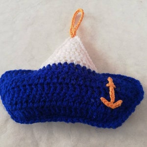 Ship Boat Trailer Toys Christmas Pendant Crocheted