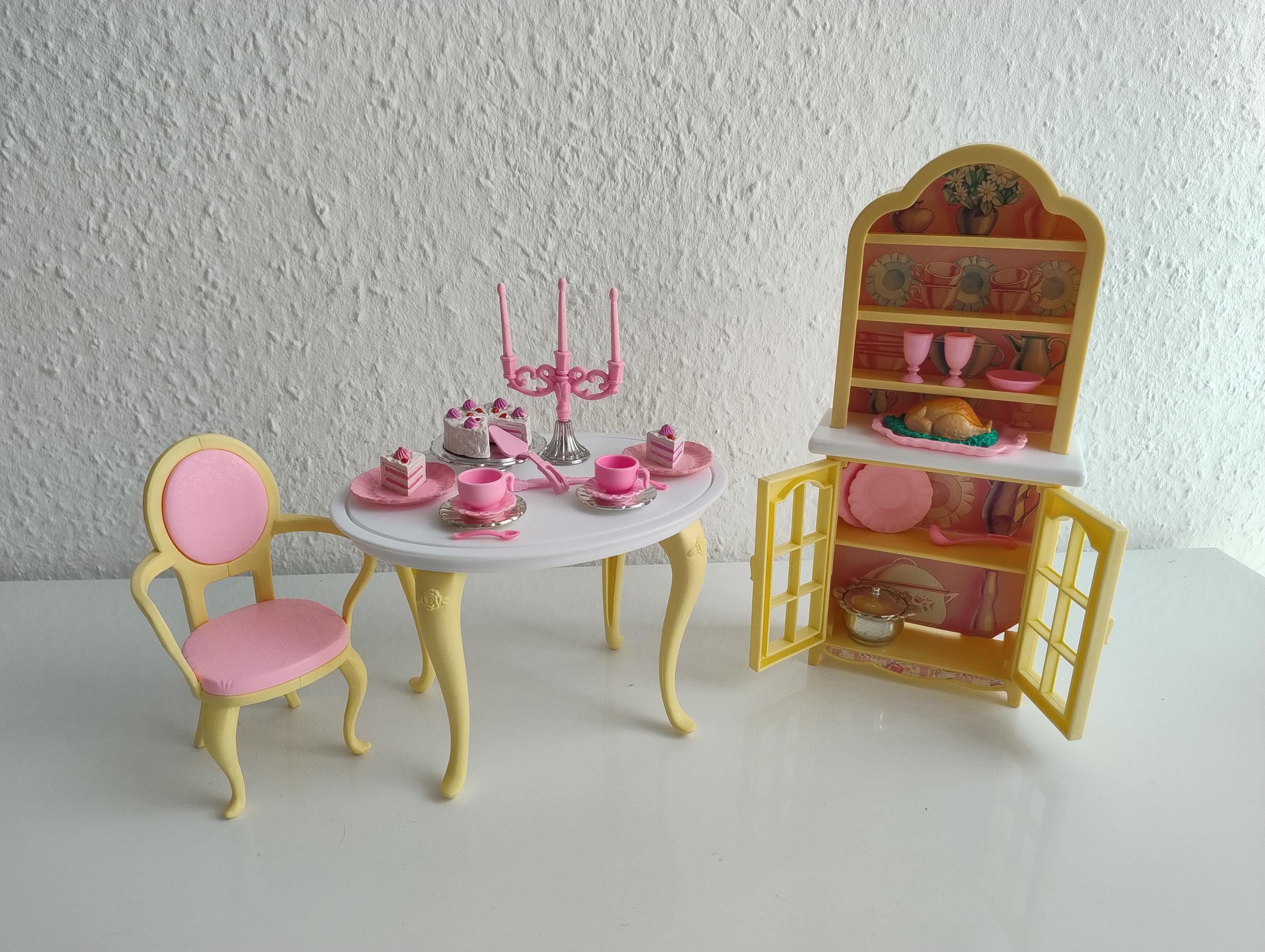 Barbie My Folding Pretty House Dining Room Dining Room Display