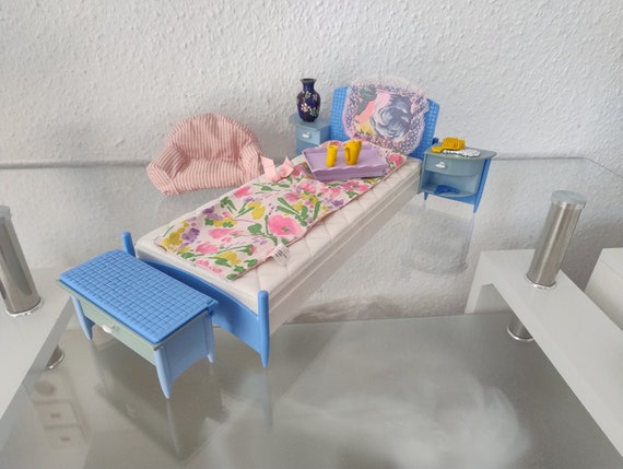 Barbie Bedroom so Real so Now Playset Vintage Playset Blue White Mattel 1998 Vintage 90s Etsy