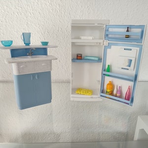 Barbie Kitchen Playset Vintage Kitchen Playset So Real So Now Blue White Mattel 1998 Vintage