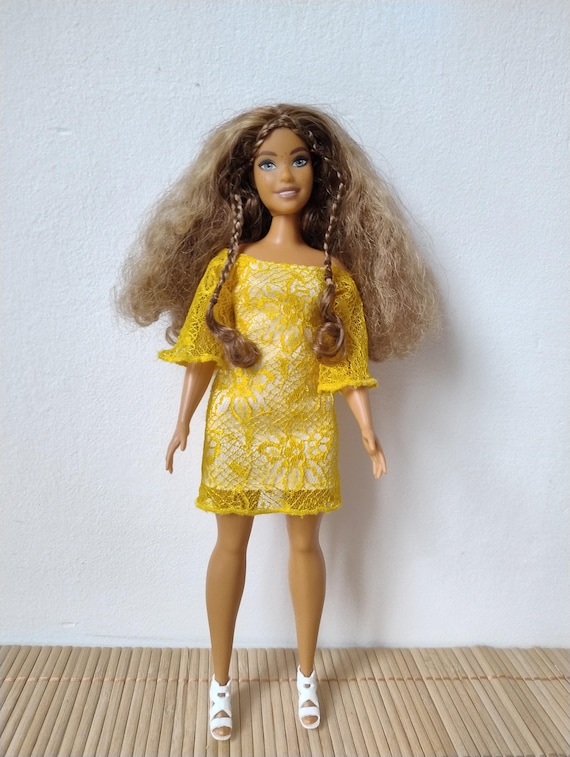 Barbie Fashionistas 85 Glam Boho Style Curvy Ethnic Doll Yellow Dress FJF70  Mattel Vintage - Etsy