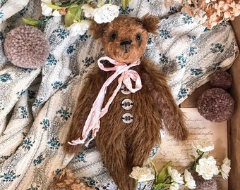 Antik Vintage Bär Bärchen Kuschelbär Spielzeug Stofftiere Teddybär Deko Innendekor Braun