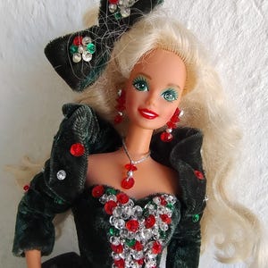 Barbie Felices Fiestas Gala Navidad 1991 Barbie Edición Especial Vintage