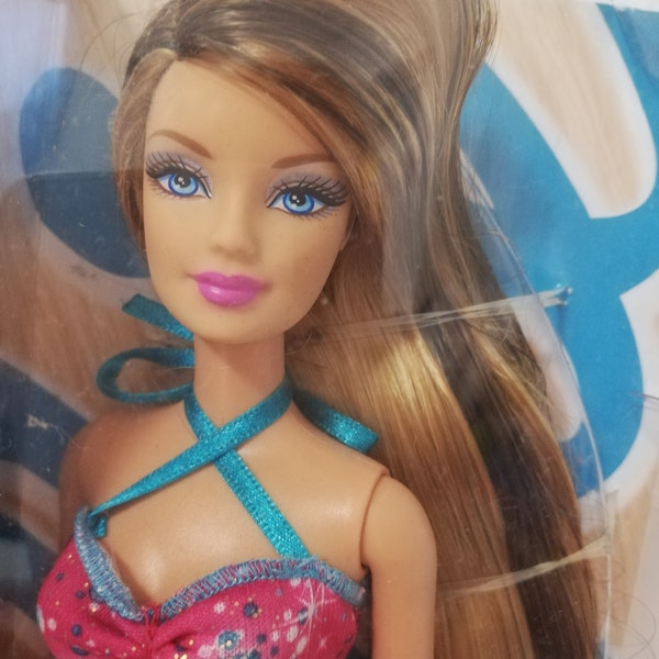 Barbie Glam Hair Hairtstic brunette Mattel Vintage OVP NRFB