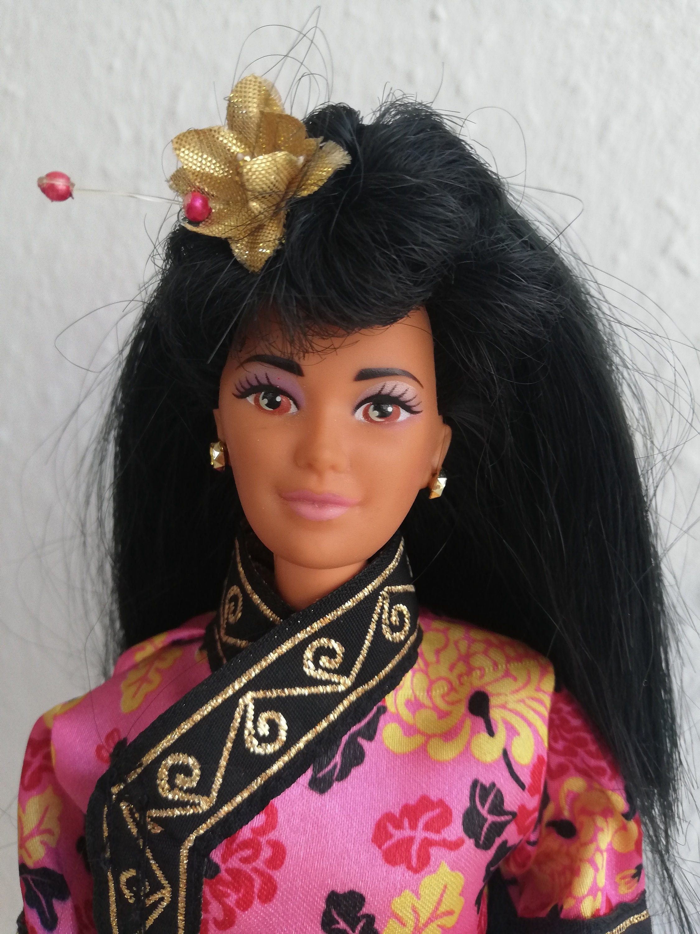 Roupa para Barbie Curvy vestido com bolsa chapéu e sapatilha