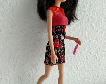 POUPÉE BARBIE FASHIONISTAS brune Raquelle articulée avec faux-cils EUR 14,00 - FR