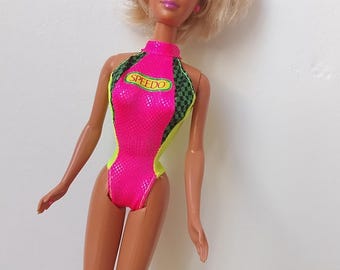 Barbie Mattel Flip 'N Dive Speedo - 1997 - Collector Sun & Beach - NEUVE