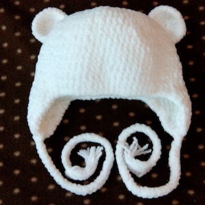 Baby Mütze Weisser Weißer Bär Bärchenmütze Teddy