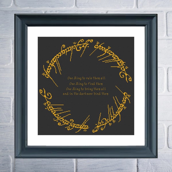 The Lord of the Rings - The One Ring Cross Stitch Pattern PDF