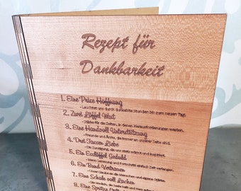 Geschenk Arzt / Ärztin personalisiert: Rezept Dankbarkeit