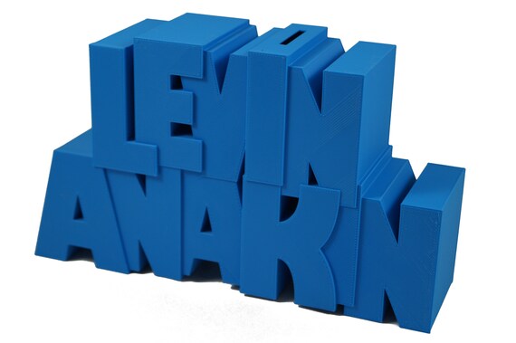 Personalized 3D Printed Piggy Bank - Custom Text Savings Bank PLA Material