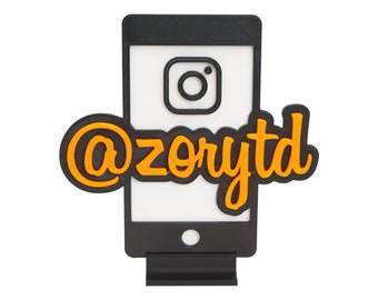 Personalized Instagram Display – Insta Social Media Shield Business Sign