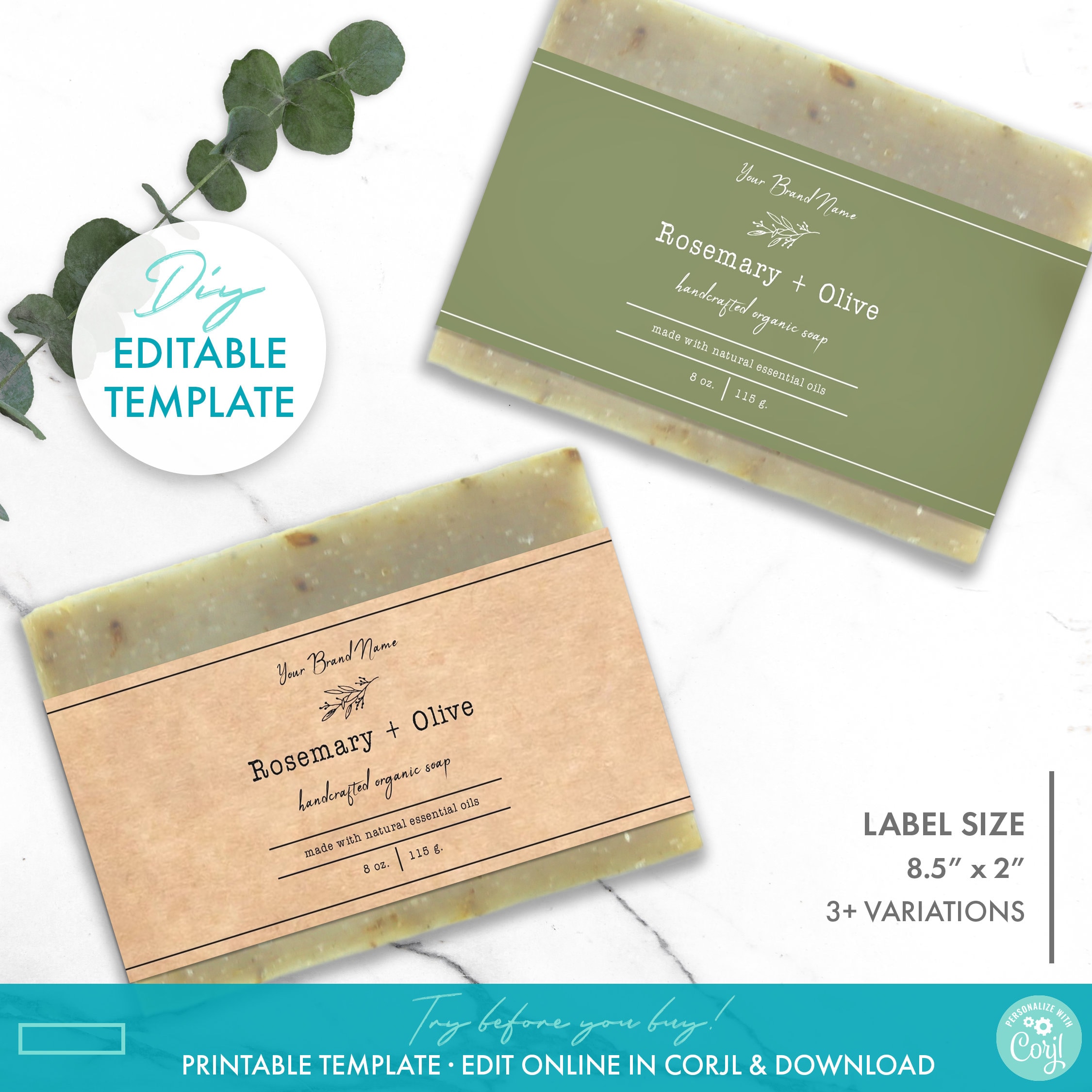 Editable Bar Soap Label Template Printable Custom Soap Label | Etsy