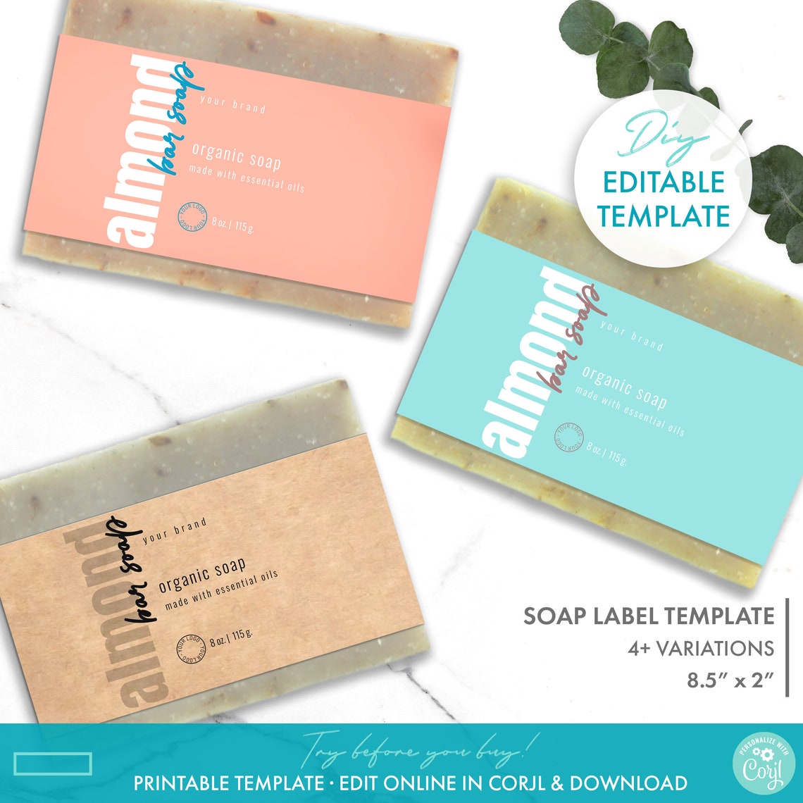 Pastel DIY Bar Soap Label Template Printable Feminine Soap - Etsy