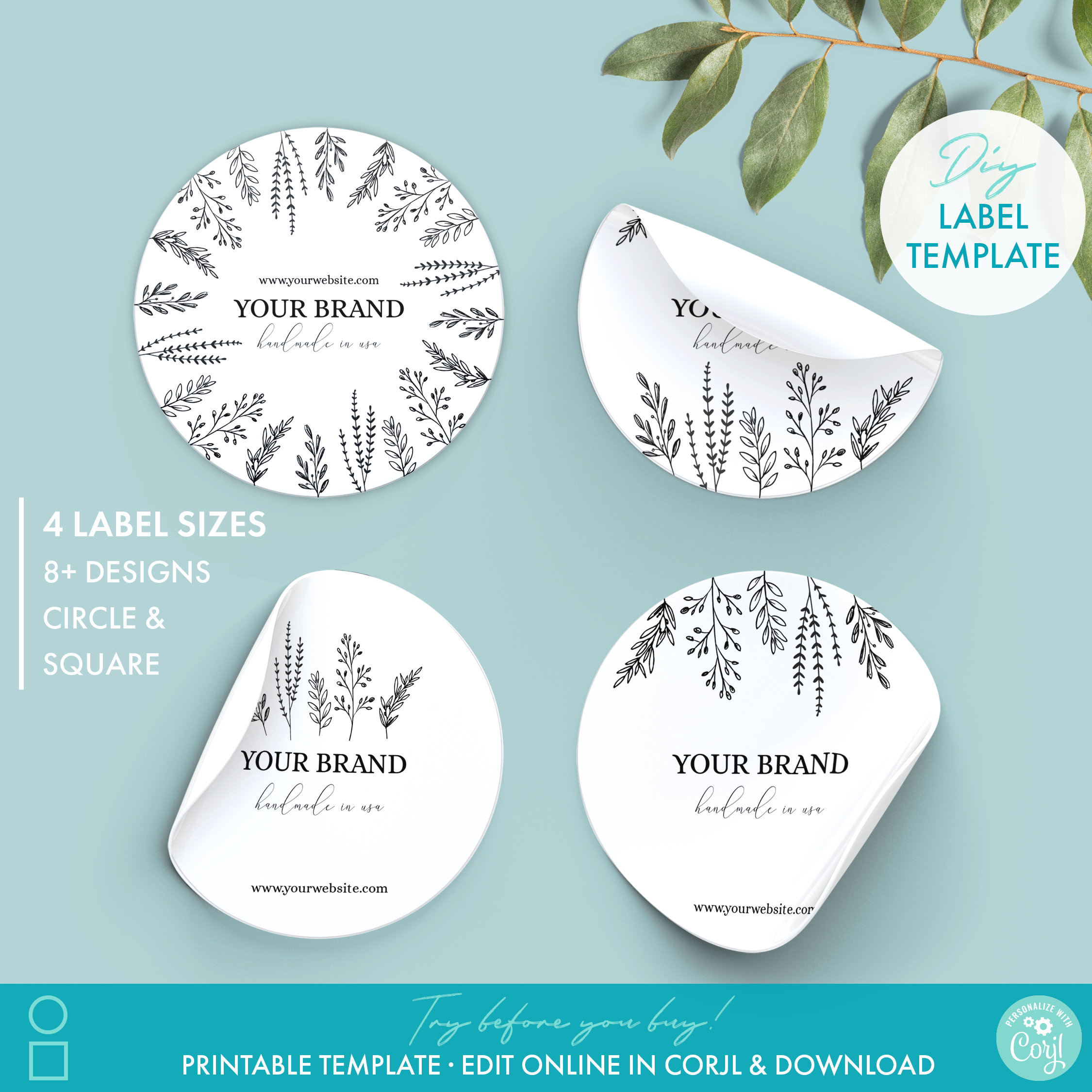 1.5 Circle Blank Label Template - OL2088